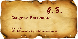 Gangetz Bernadett névjegykártya